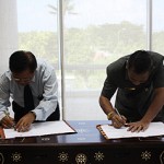 Penandatangan berita acara serah terima LHP BPK